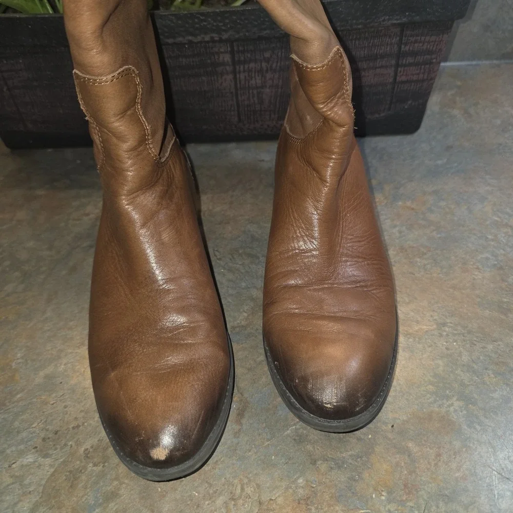 Sam Edelman Women's Penny 2 Knee-High Riding Boots BROWN SIZE 7 M